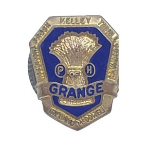 Vintage Grange Lapel Pin National Patrons of Husbandry P of H Enamel Badge